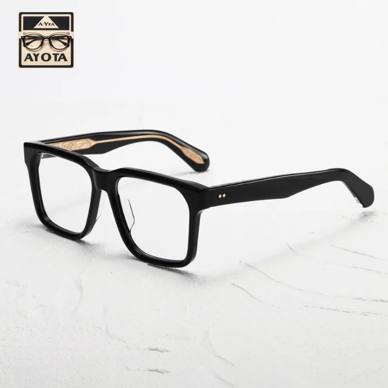 

New Fashion Square Framed Black Glasses Frame Men Designer Brand Handmade Acetate Myopic Reading Prescription Eyewear for Women