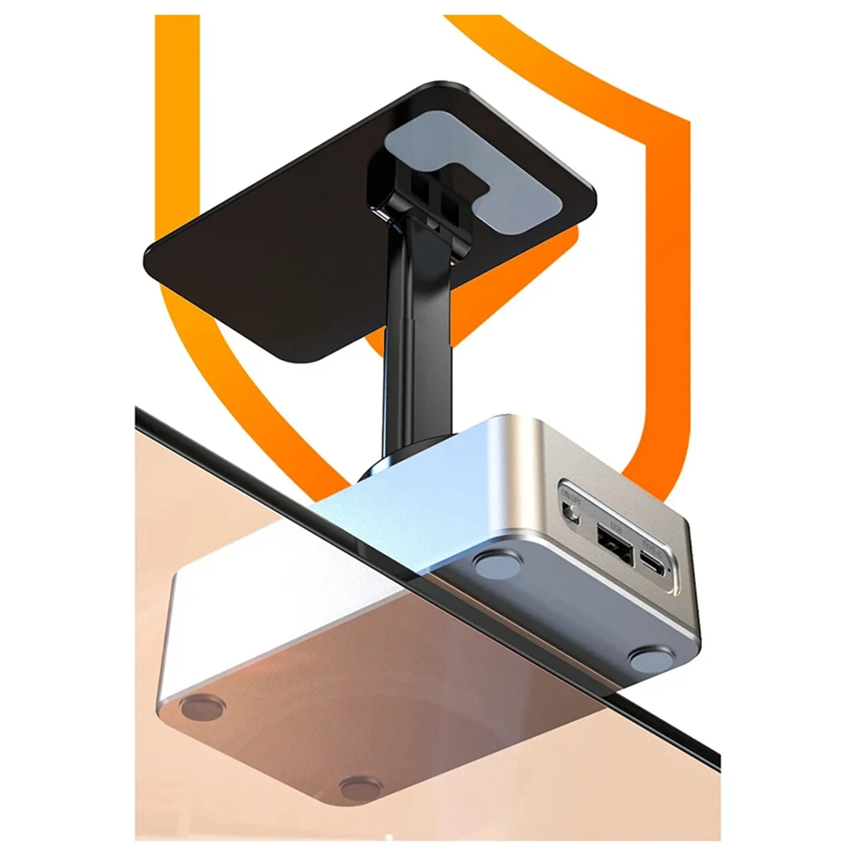 

3-In-1 Mobile Phone Holder, Audio Power Bank, Bluetooth Call Speaker, Multi-Function Foldable Rotating Desktop,Black HOT