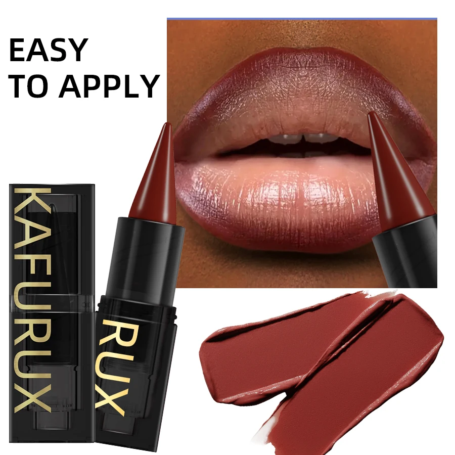 15-kleuren sexy rode lippenstift pen waterdichte matte contour tint lippenstift langdurige lip glazuur bruine lipliner potlood lip make-up