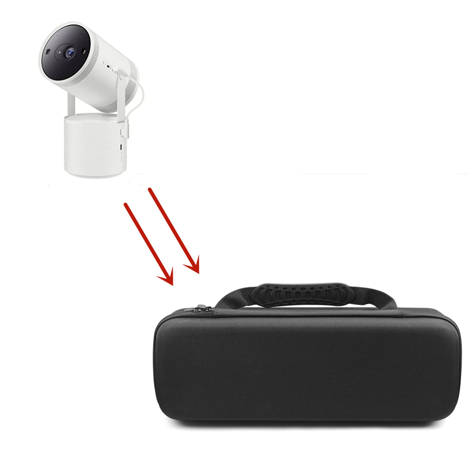 For Samsung The Freestyle Projector Case with Battery Base Space Storage Bag Anti-slip and Scratch-resistant