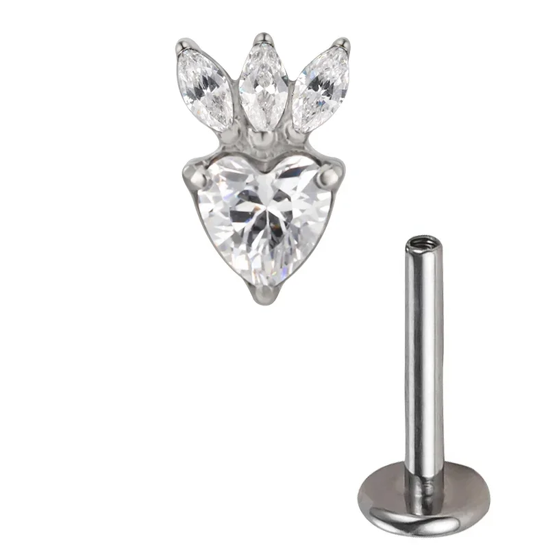 Titanium Spike Mushroom Tear Drop Ear Studs