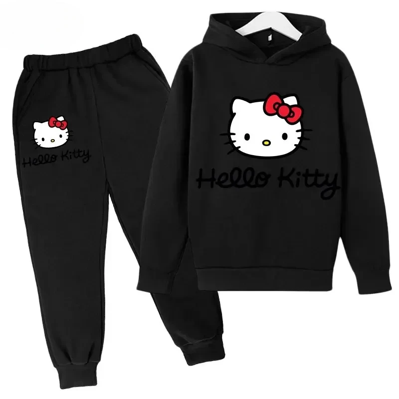 Boy New Children's Spring-Autumn Sweatshirt Sets Tops and Pants for Boys and Girls Loose Sweatshirts Ages 4-14 Year Girl Clothes