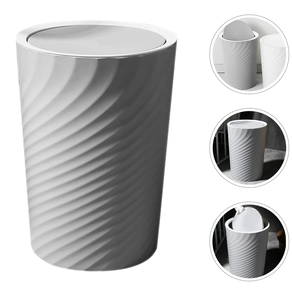 Bathroom Trash Can with Swing Lid Garbage Can Bathroom Trashcan Garbage Bin for Kitchen (10L)