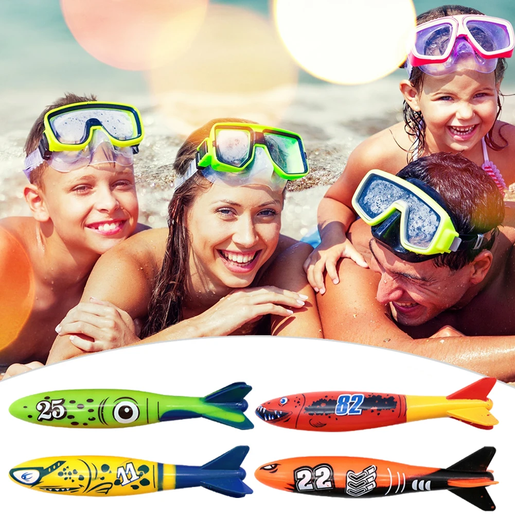 4Pcs Pool Games Sinking  Multicolor Cartoon Pool Sinking  Creative Swim Dive  Set Swimming Pool Accessories