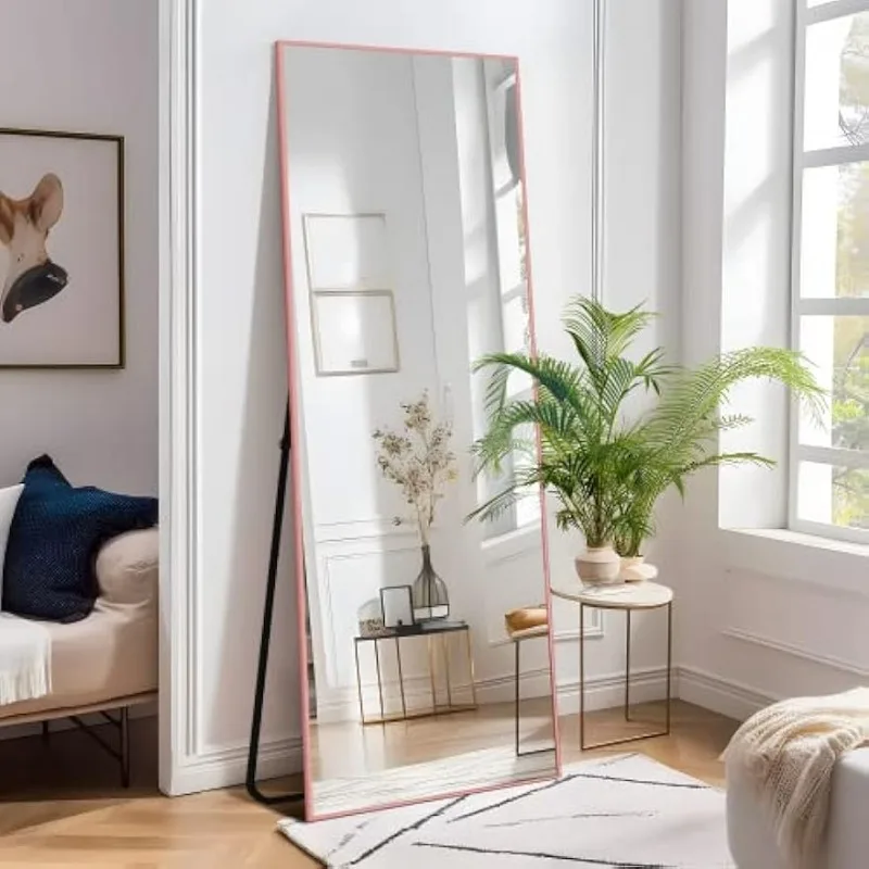 

Full Length Mirror Floor Mirror with Standing Holder Bedroom/Locker Room Standing/Hanging Mirror Dressing