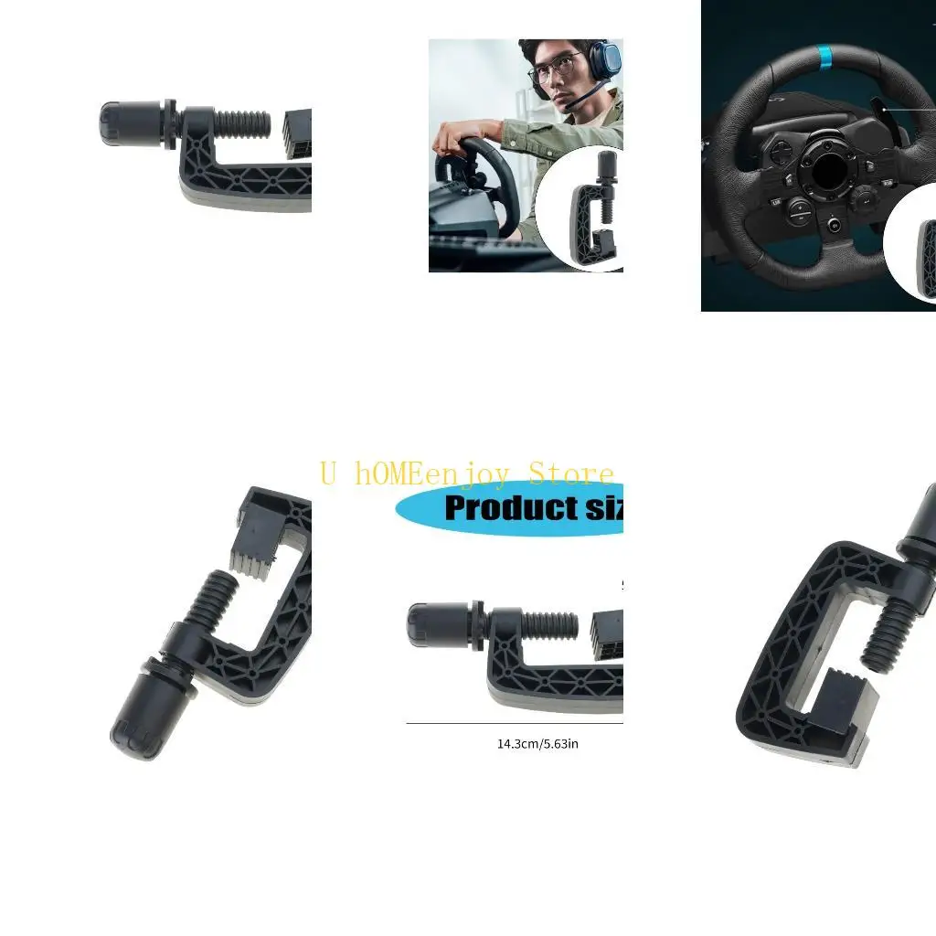 

B0KF Gaming Accessory Steering Wheel Fixing Clamp Screw Bolt Easy Installation