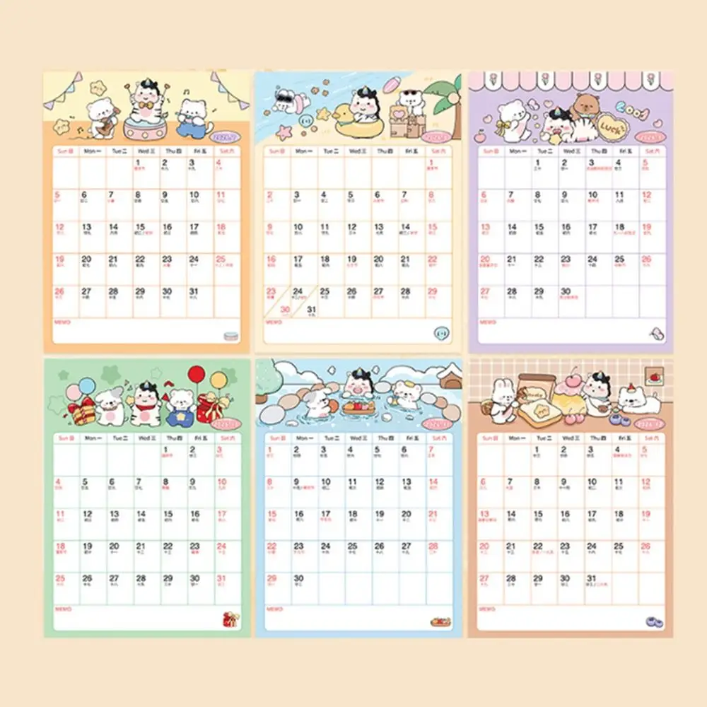 

2025-2026 Wall Hanging Calendar Monthly Planner The God of Wealth Year Planning Calendar Coil 2026 Calendar