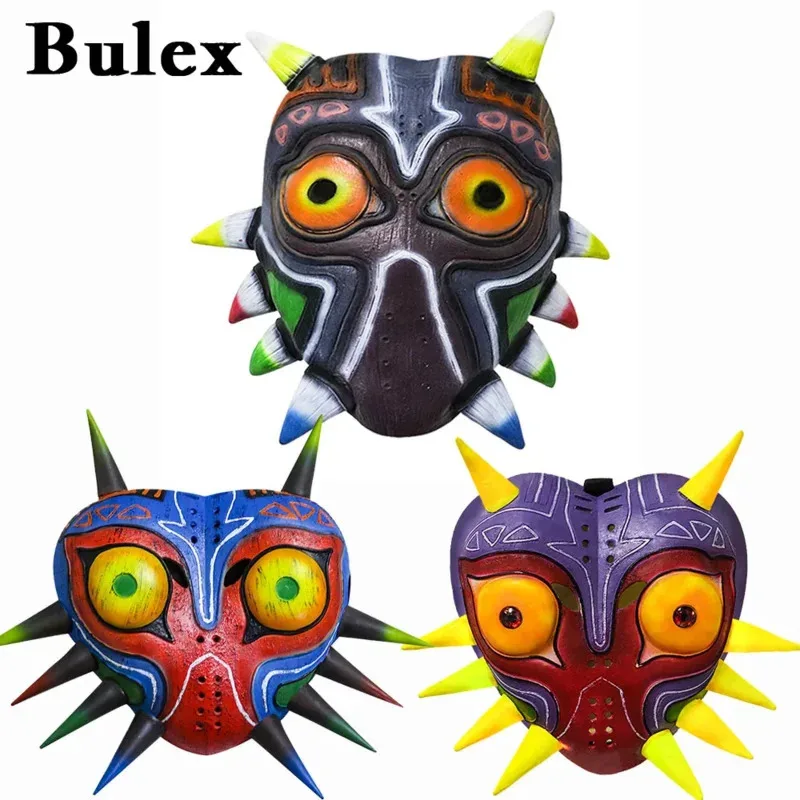 Cafele juego Zelda Breath Of The Wild Majora máscara de látex hecha máscaras COS de Majora para adultos accesorios de Cosplay de Halloween ujfj