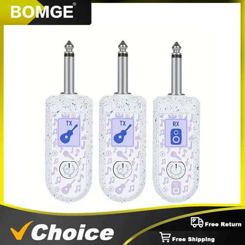 BOMGE 6,35 adaptador guitarra micrófono inalámbrico transmisor sistema receptor para guitarra Audio mezclador sistema de amplificación
