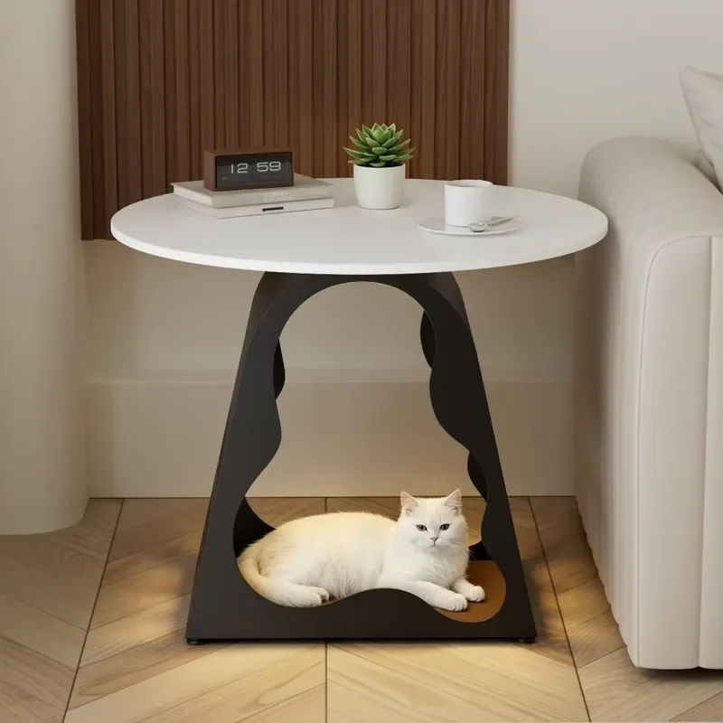 Living Room Creative Design Crystal-Like Tempered Glass Metal Frame Coffee Table Rectangular Multi-Functional Simple Style