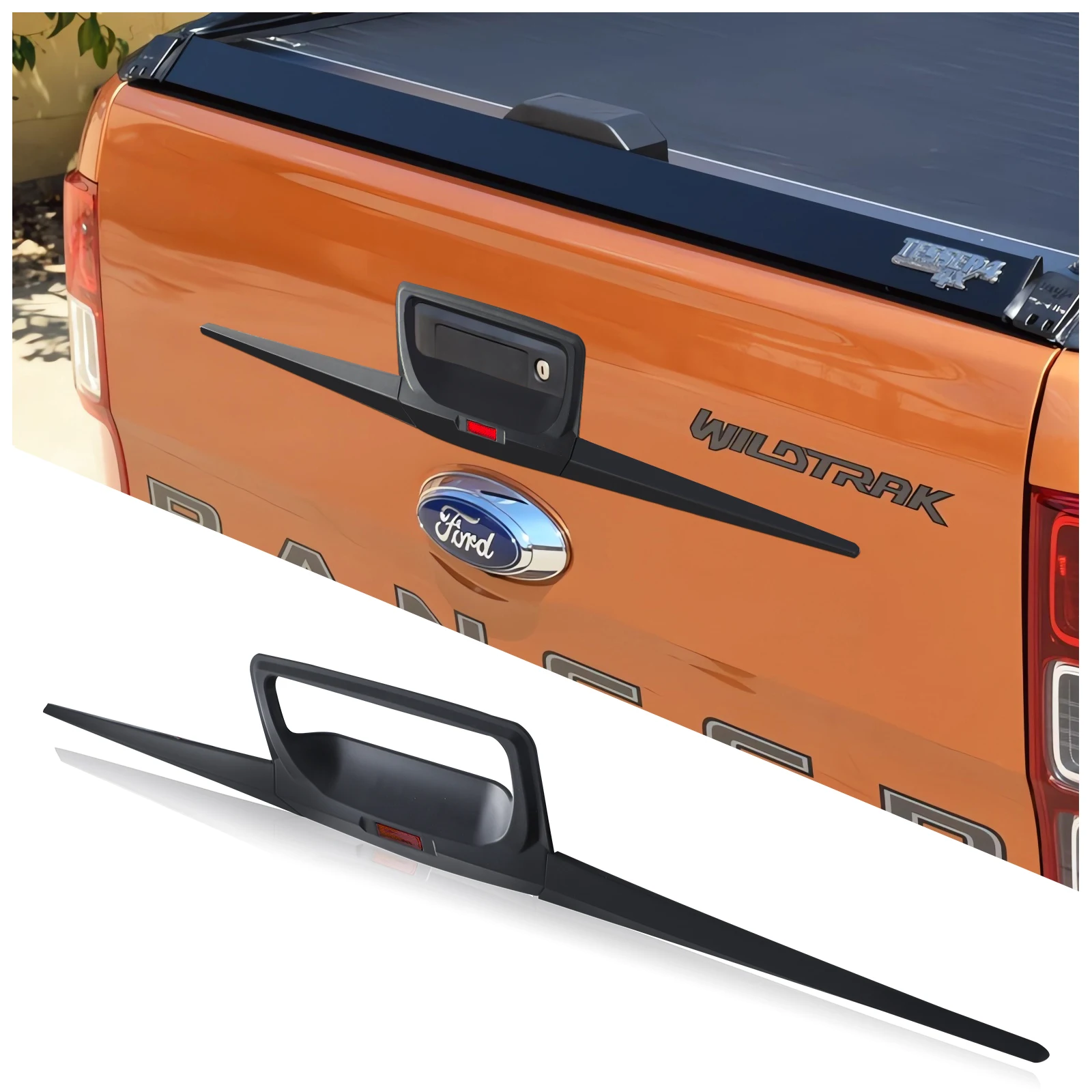 

Matte Black Tailgate Handle Cover Trim Guard Protector For Ford Ranger Raptor 2015 2016 2017 2018 2019 2020 2021 2022