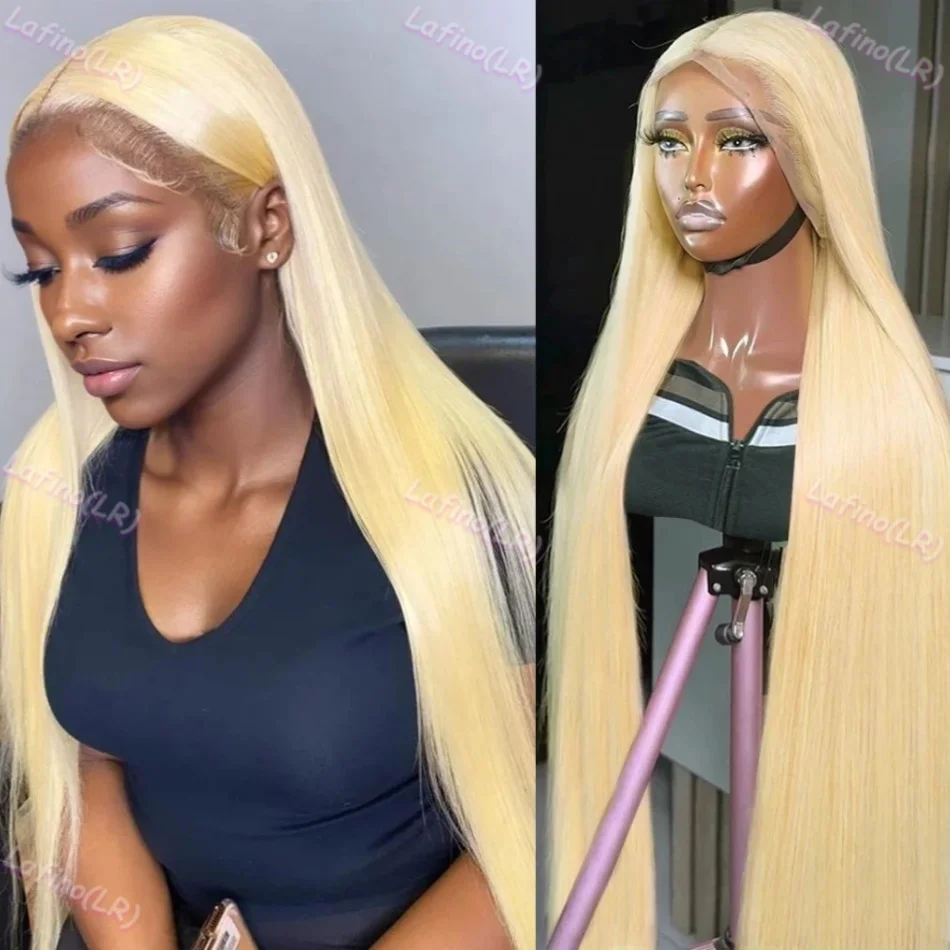 613 Blonde HD Straight Lace Front Wigs 100% 13x6 200 Density Colored Human Hair 40 Inch Brazilian Cheap Wigs on Clearance Sale