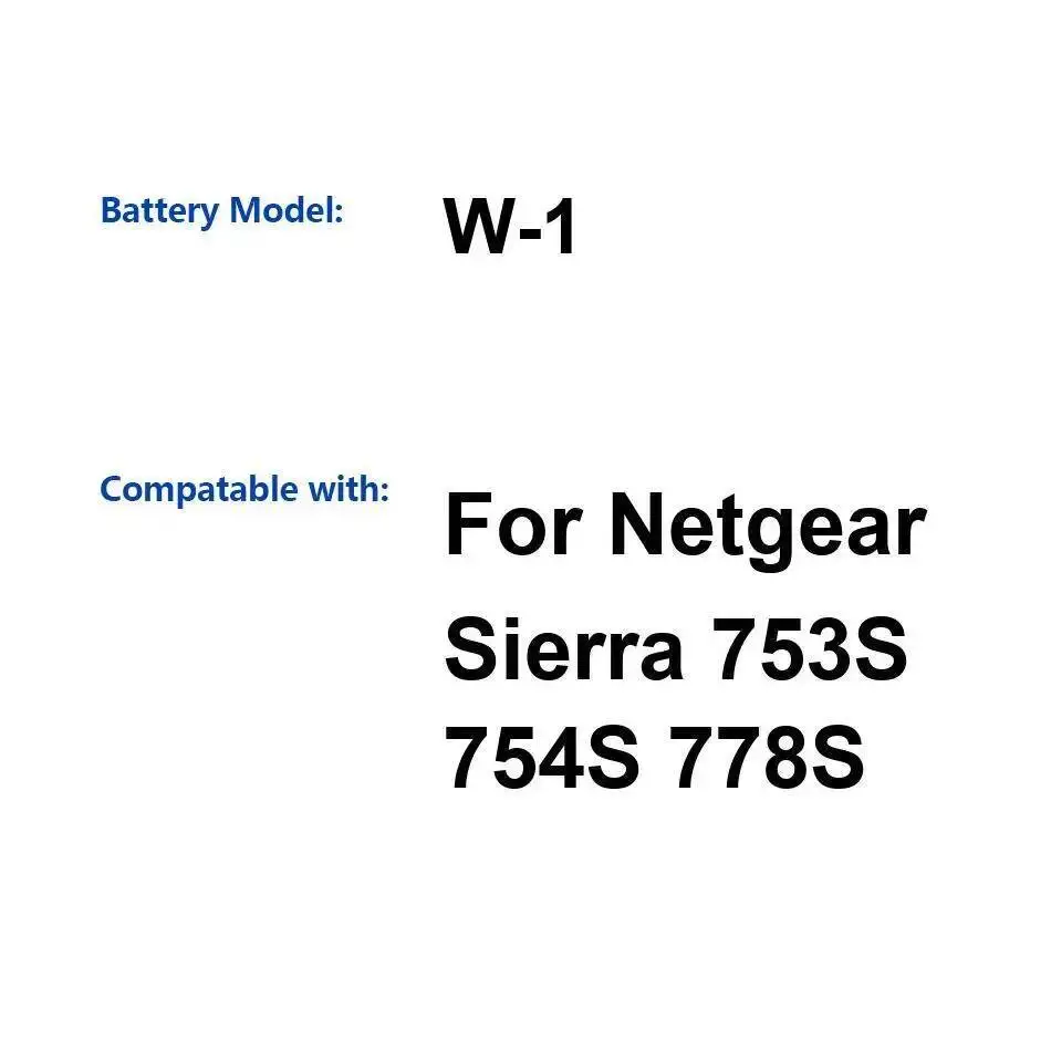 

Для Netgear Sierra Aircard 753S 754S 778S аккумулятор для маршрутизатора W-1 1800 мАч высокой емкости
