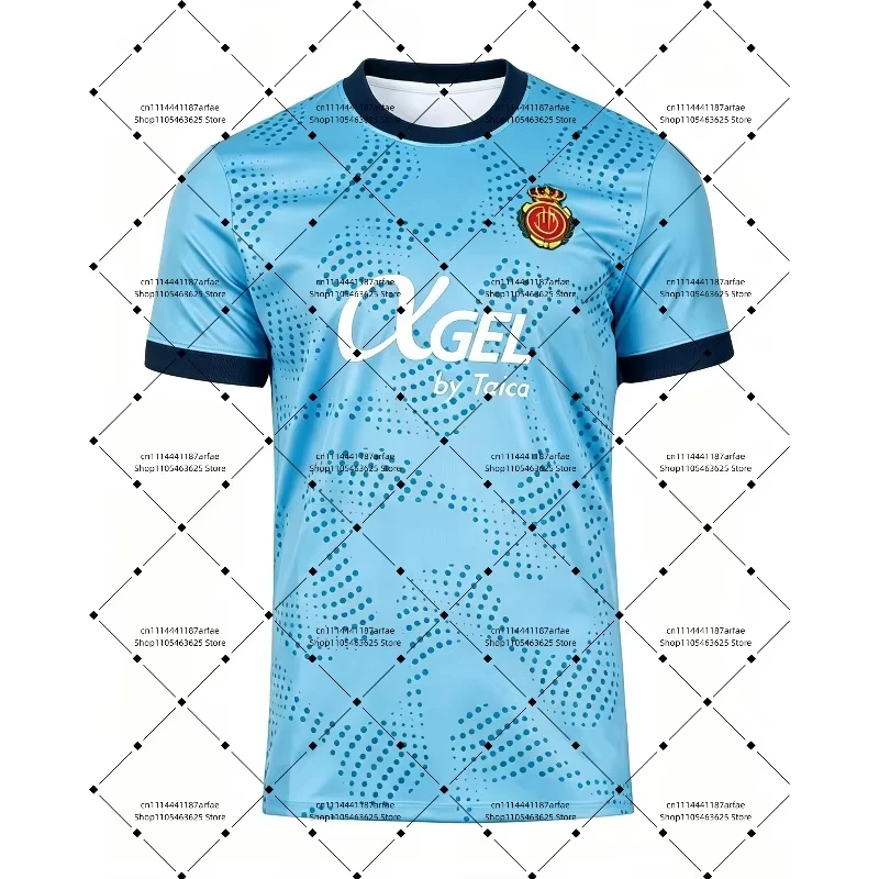 26-27 RCD Mallorca Home and Away T-Shirt with 3D Digital Print, Comfortable and Breathable Sports Casual Top