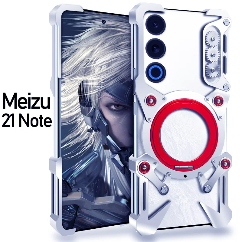 

Luxury Metal New Thor Heavy Duty Armor Metal Aluminum Phone Case For Meizu 21 22 Note Pro Back Fundas Coques Bumper Cover