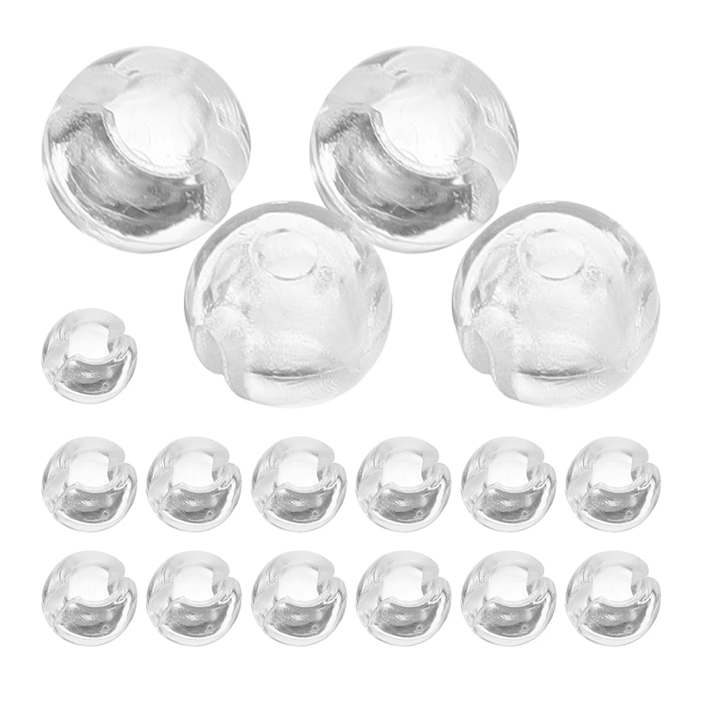 

25 Pcs Window Blinds Bead Chain Holder Beaded Stops Crimp Clear Stopper Accessory