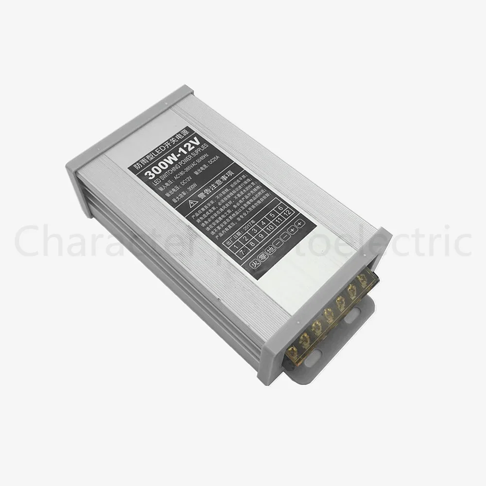 AC 187-265V LED Driver 300W 12V 25A LED Power Supply Rain-proof LED Light Power Adapter Outdoor Application