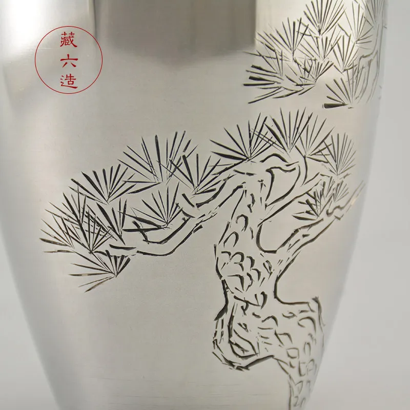 YJQ handmade tin tea storage pot Japanese Seiko pure tin tea set accessories