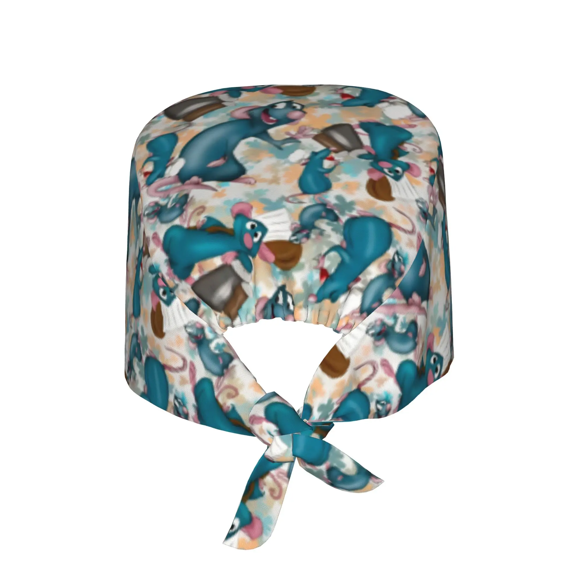Custom R-Ratatouilles Anime Chef Medical Staff Scrubs Hat Men Women Mouse Doctor Nursing Surgical Cap Scrub Caps