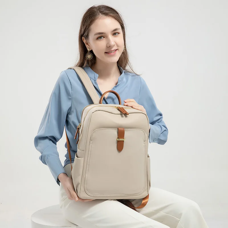 Laptop Backpack For Women And Men Work Travel Business Nylon Student Class Casual Large High Capacity Preppy Luggage Female Bag