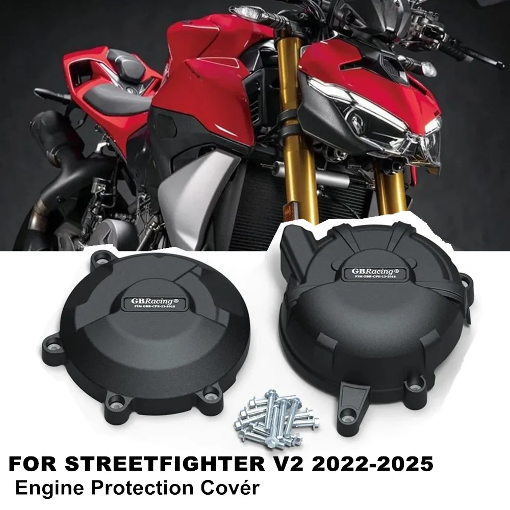 

Motorcycle Engine Cover Sets Bonnet Protector Engine Cover For Ducati Streetfighter V2 2022 2023 2024 2025