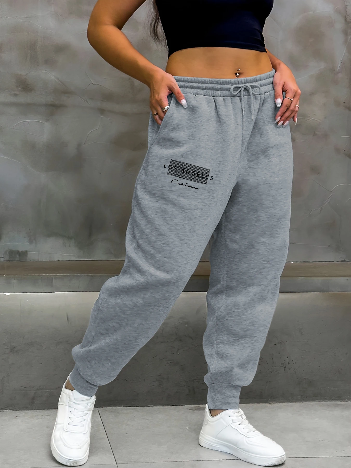 2026 Los Angeles California Line Prints Women Sweatpants Casual Comfy Long Pants Sports Basic Trousers Soft Elastic Waist Pant