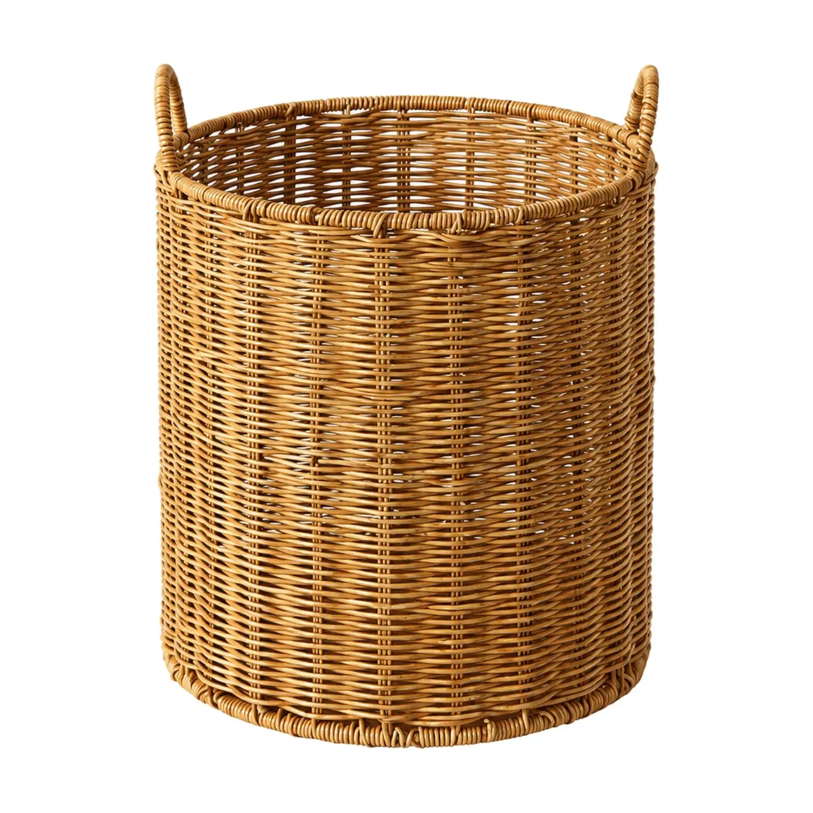 Laundry Basket for Home Organization Woven Rattan Hamper with Built in Handles Durable Storage for Towels Toiletries