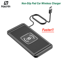 Wireless Charger For Car Silicone Pad Fast Car Wireless Charging Non-slip Stand For iPhone 15 14 13 12 Samsung S22 S21 S20