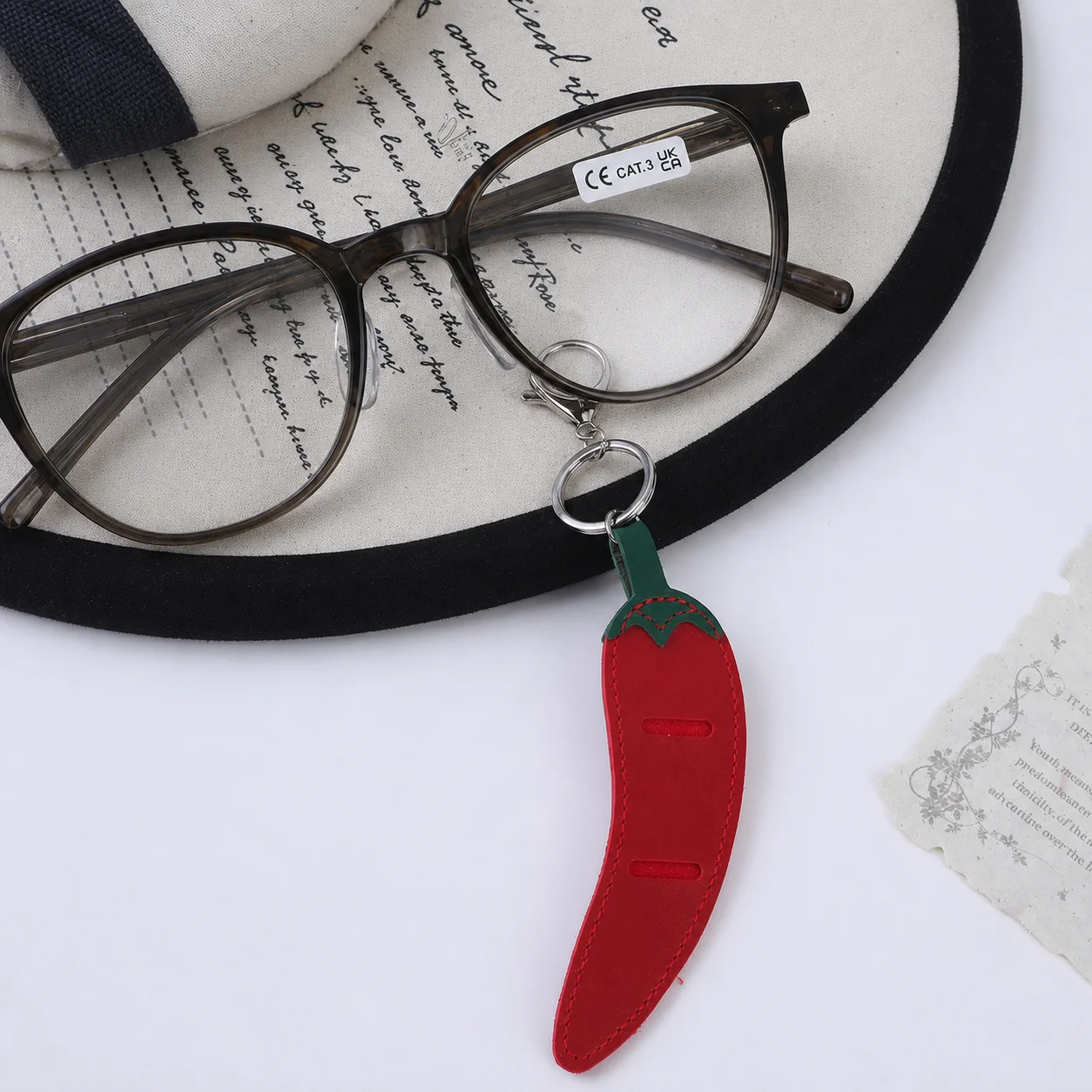 Cute Hanger Pentagram Star Keychain DIY Multi Functional Pu Leather Pendant Cartoon Korean Sunglasses Holder Bag Ornament