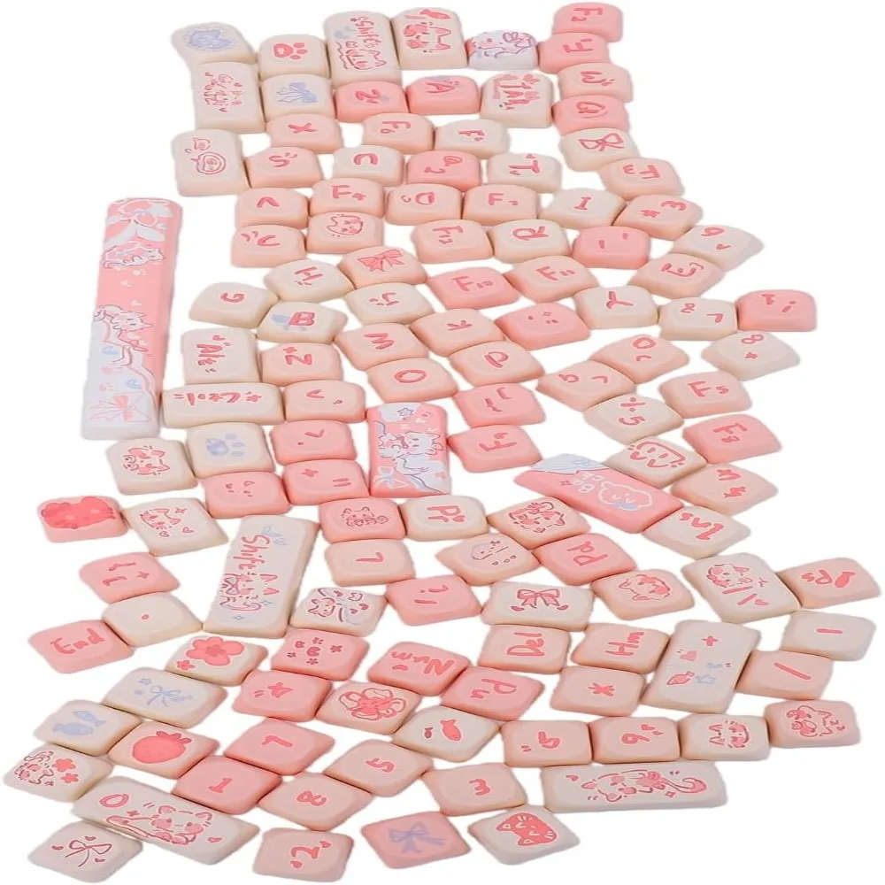PBT PBT Keycaps Set Novelty Custom Keycaps for 6.25u Spacebar Fits 61/64/68/82/84/87/96/98/100/104/108‑Key Mechanical Keyboards