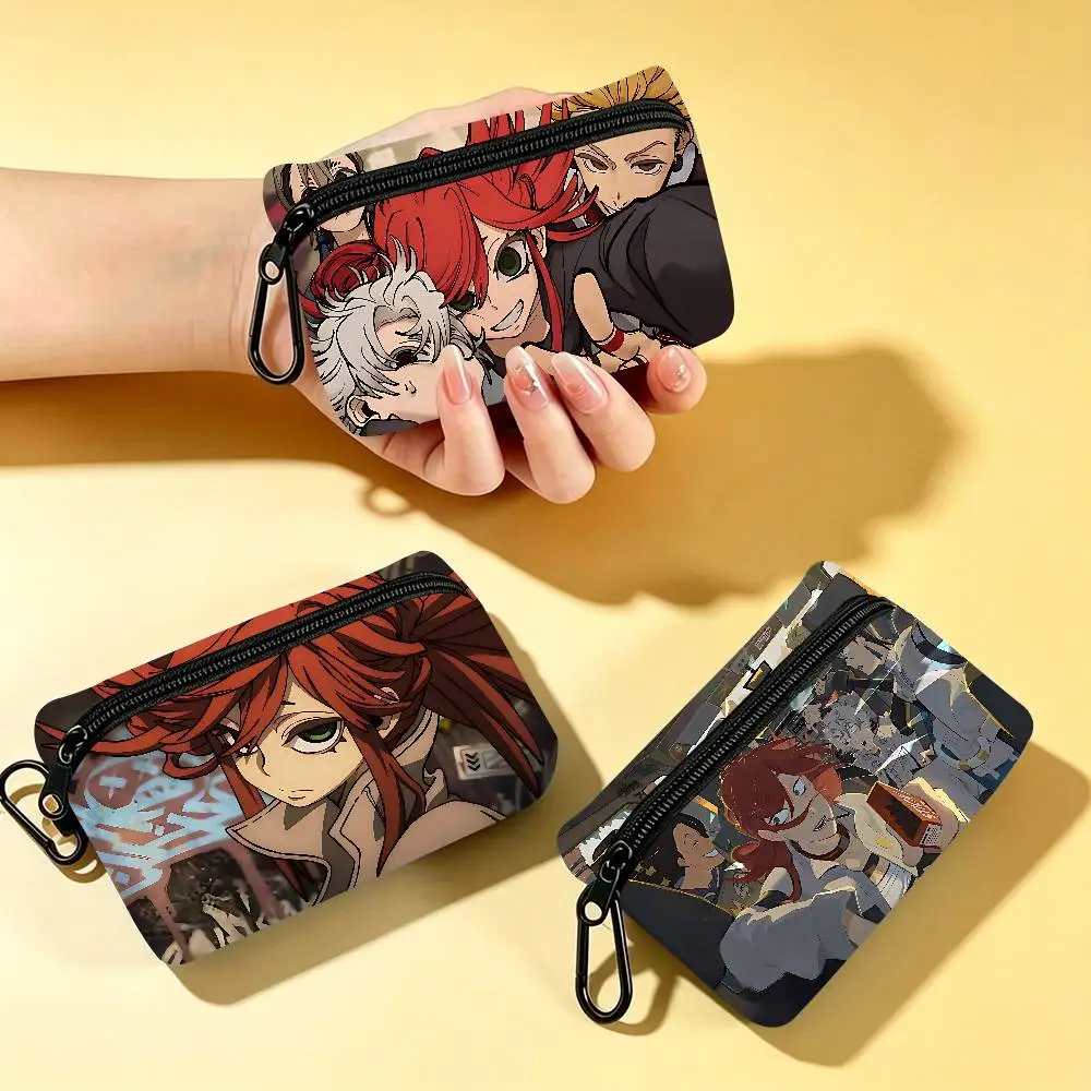 Anime Gachiakuta Multifunctional Oxford Cloth Small Pouch With Hook Mini Coin Wallet Earbud Storage Bag