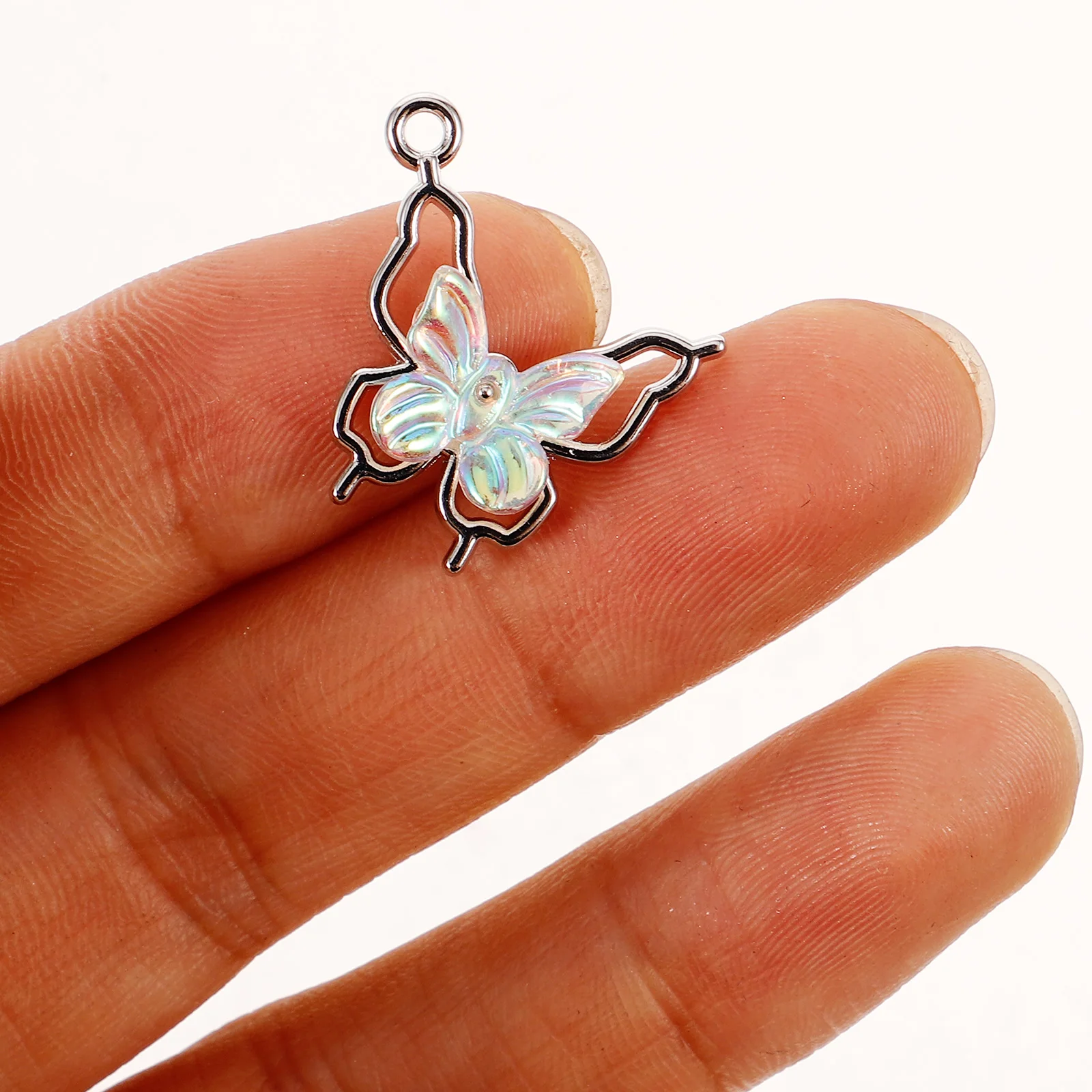 

10 Pcs Butterfly Pendant Accessories Charms Jewelry Bracelet Diy Necklace Decor for Making