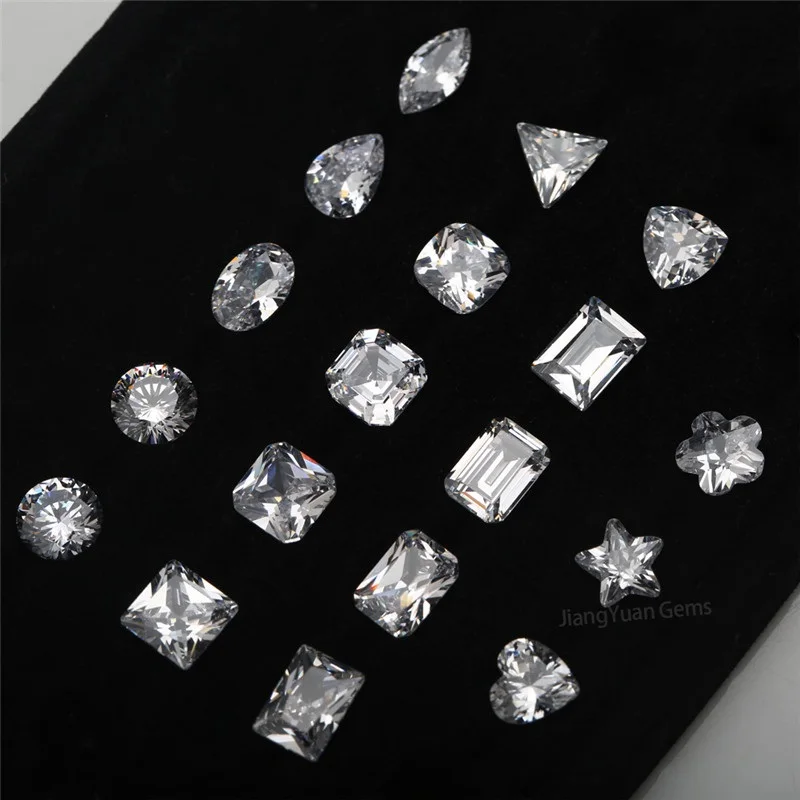 18 Different Shape Loose Zircon 5A White Cubic Zircoia Stone Set CZ About 6mm