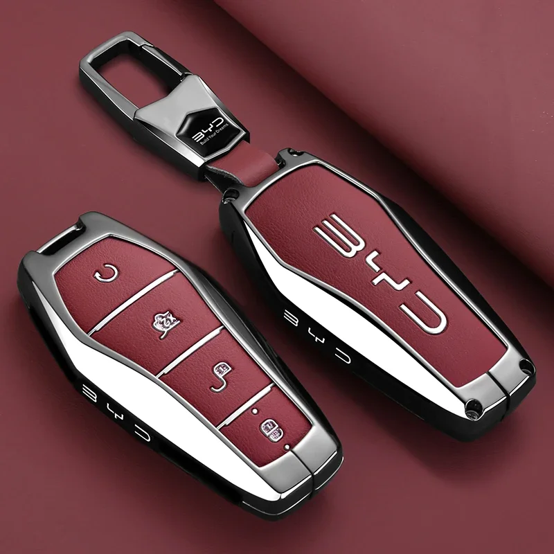 Key Fob Cover Key Fob Protector For BYD Seal U Atto 3 King Sealion 7 6 Seagull Atto 1 Dolphin Mini M6 M9 Zinc Alloy Accessories