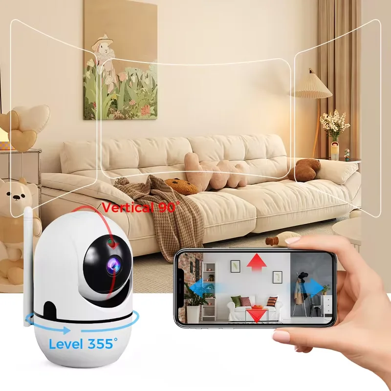 IP Camera Smart Home 1080P HD Security Camera Auto Tracking 360 ° Rotation Wireless Surveillance Night Vision WiFi Camera