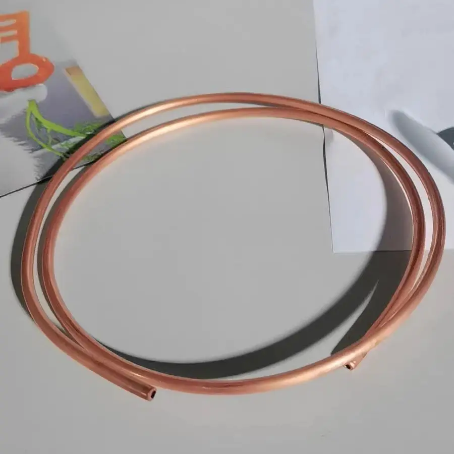 

T2 Copper Coil 1Meter OD 3x Wall Thickness 0.5mm Air Conditioning Excellent Electrical Thermal Conductivity Soft Copper Tube