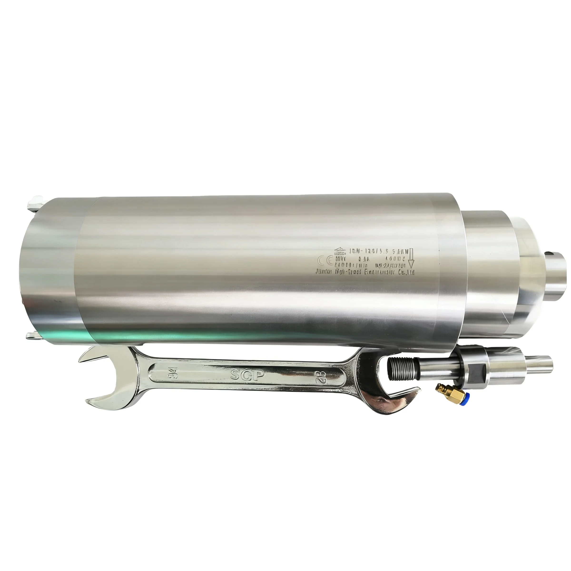 Jianken JGM-125 5.5kw 24000rpm 400Hz High Water Cooled Grinder Spindle Motor with Extended Rod Grinding Wheel