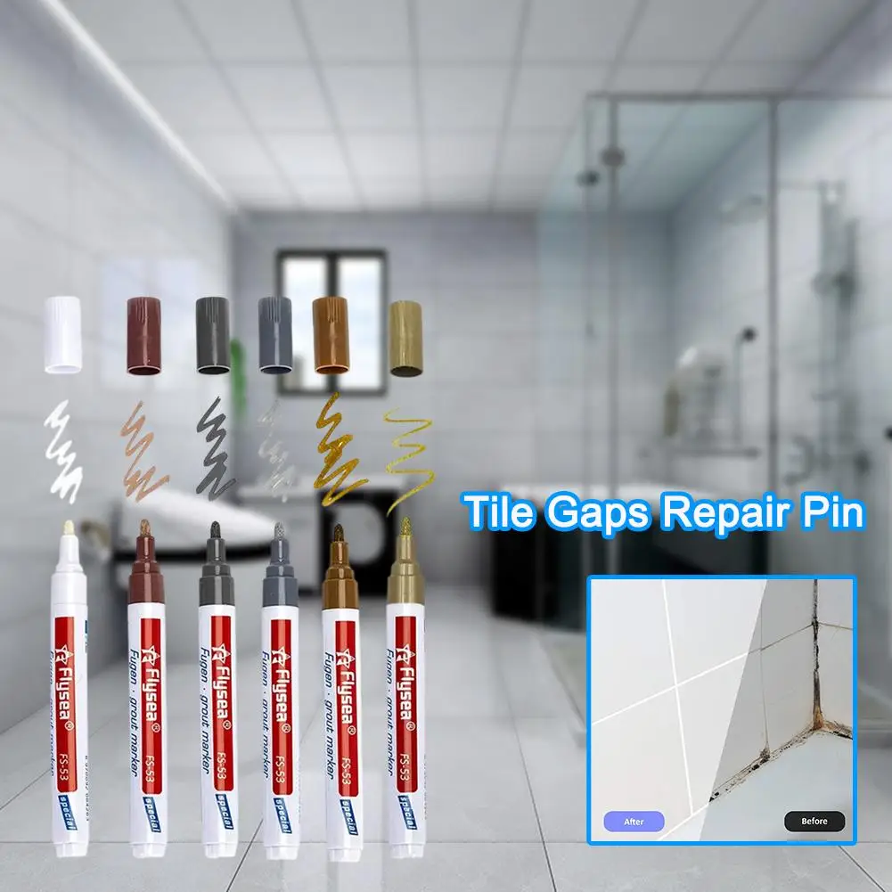 Tile Gaps Repair Pin Waterproof Tile Marker Pen Cleaning Tile Wood Joint Wall Stain Floor Repair Floor Pen Liquid Filler V2f2