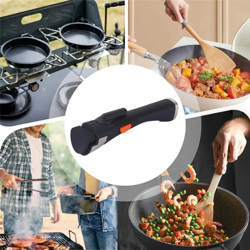【RECOMMEND】Detachable Pot Handles Replacement For Cookware Camping Ergonomic Reusable Heat-Resistant Grip Removable Handle