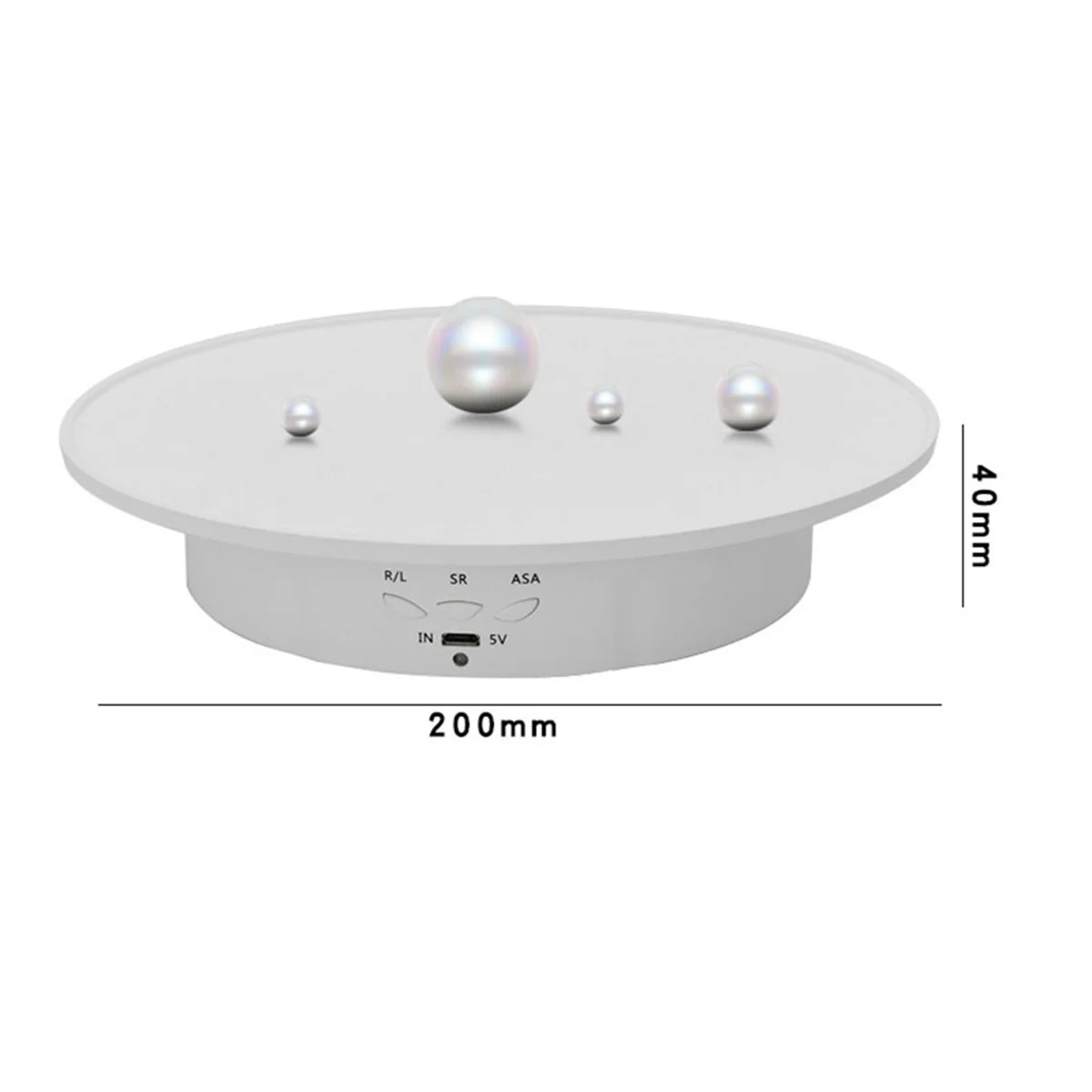 Rechargeable Automatic Revolve Live Jewelry Artifacts Video Electric Rotational Table Panoramic Display Table, C