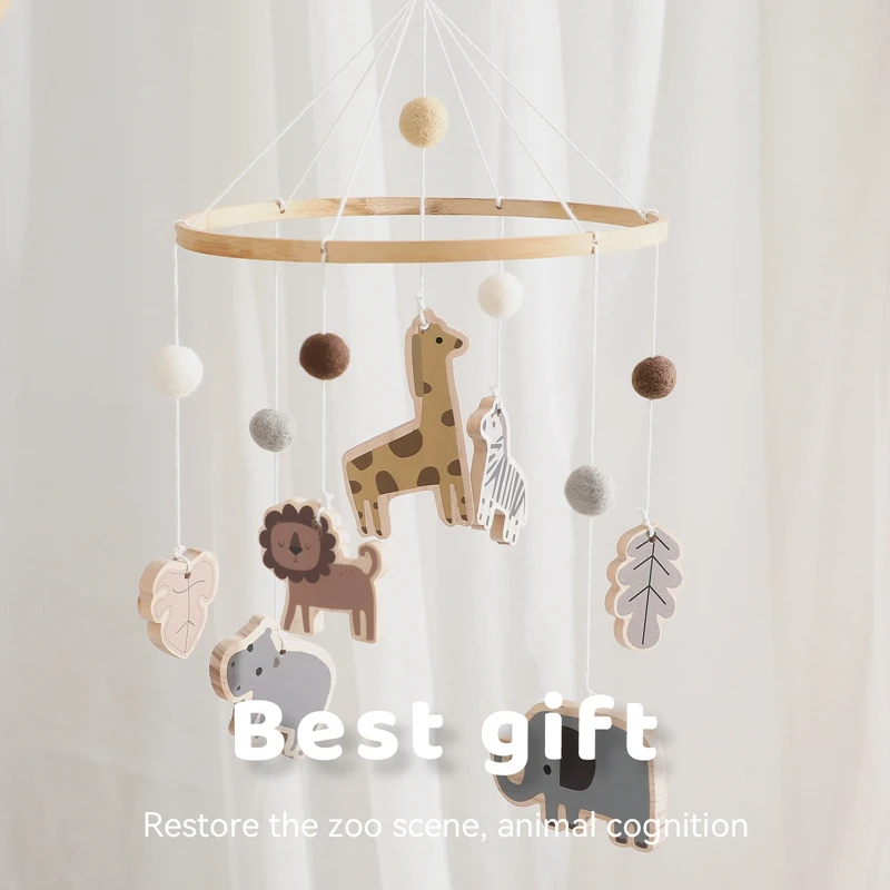 Baby Rattle Toy 0-12 Months Wooden Mobile On The Bed Newborn Music Box Bed Bell Hanging Toys Holder Bracket Infant Crib Boy Toys