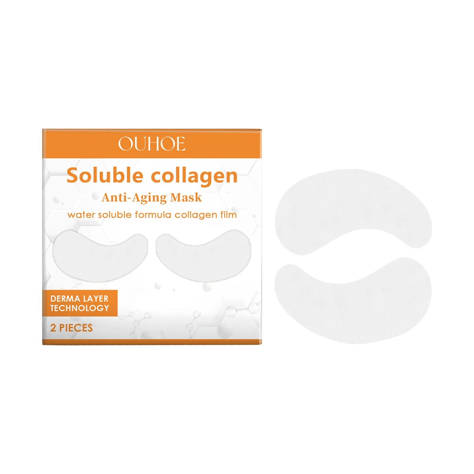 Patchs Solubles au Collagène pour les Yeux, Masque Raffermissant, Élimine les Poches sous les Yeux, Ridules, Hydratant, Lisse et Brcorporelle