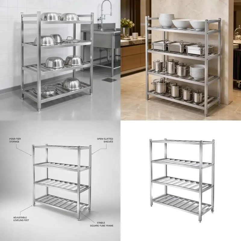 Custom Stainless Steel Storage Racks Space Saving for Catering Kitchens Pantries and Services