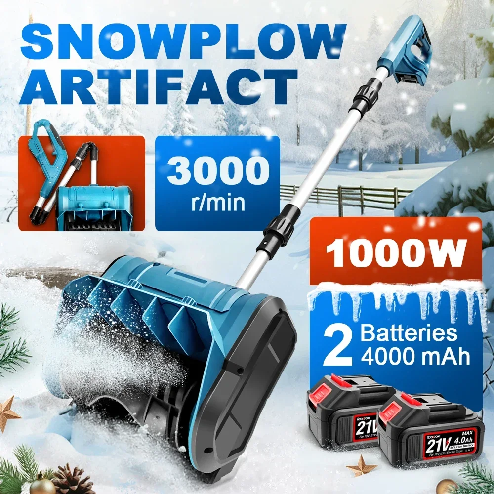 Winter Electric Snowplow Cordless Snow Shovels Rechargeable Snow Removal Machine Courtyard Street For Makita 21V Lithium Battery