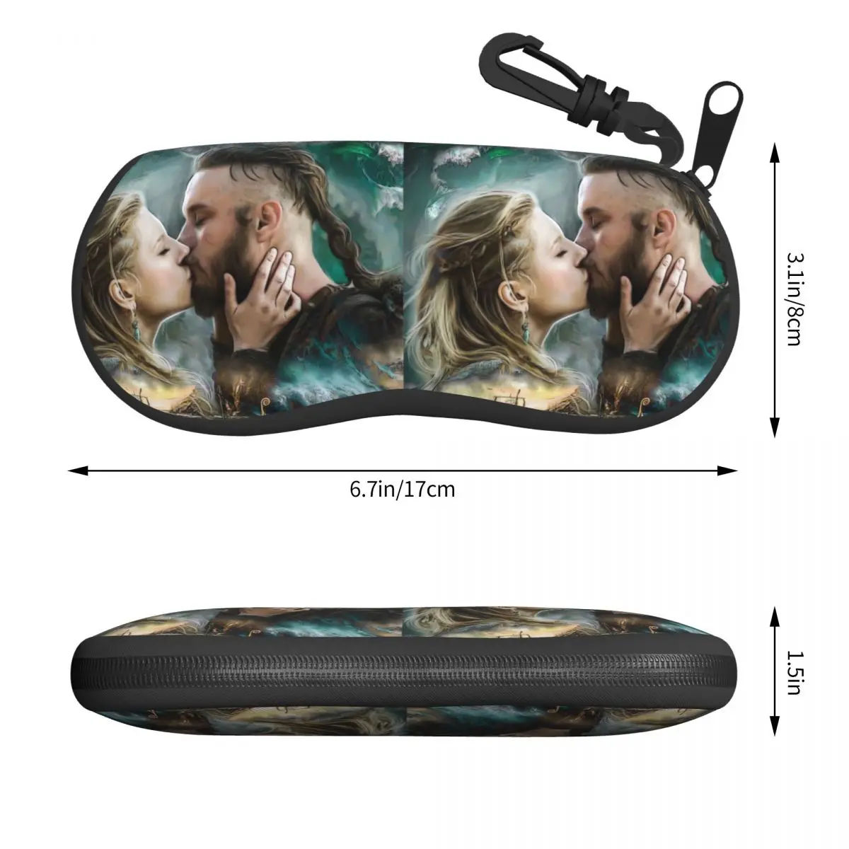 Custom Viking Lagertha Ragnar Lothbrok Eyeglass Glasses Case Men Women Soft Norse Valhalla Warrior Sunglasses Protective Box