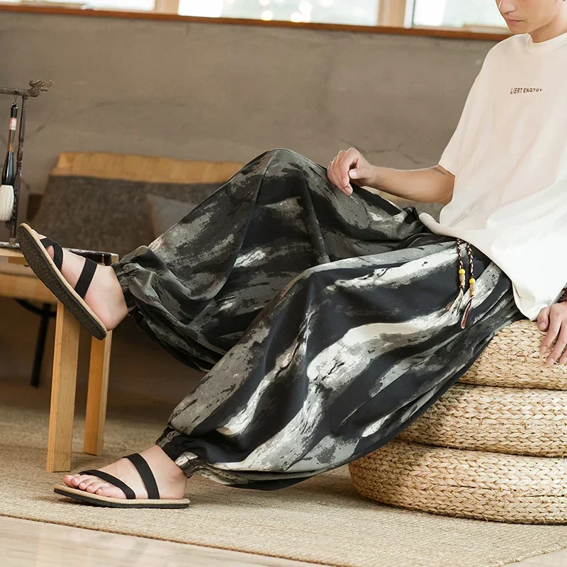 Pantalones bombachos de pierna ancha para hombre y mujer, pantalón informal estilo Harajuku, hip hop, para correr, Primavera, 2024