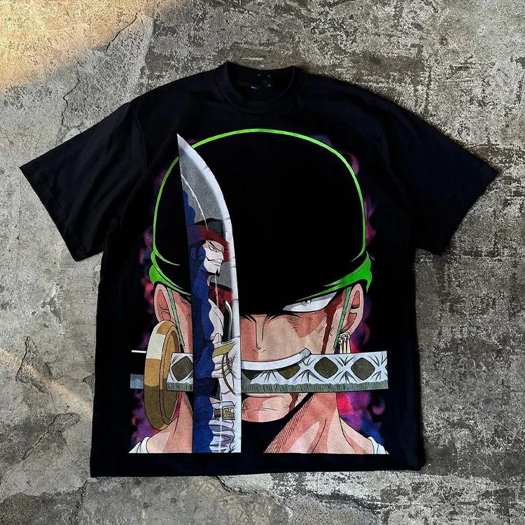 Thousands of Unique American Reprints of Floral Classics From Japanese Manga Soren Vintage Short-sleeved T-shirt Tops