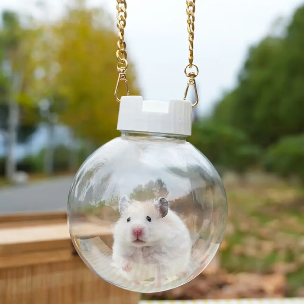 

Plastic Hamster Carrying Cage Portable Breathable Crossbody Climbing Pet Bag Transparent Hand-held Hamster Transport Box