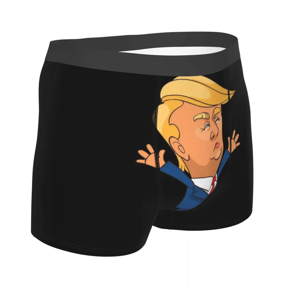 Donald Trump Cartoon Mencosy Boxer Briefs,3D printing Underwear, Highly Breathable High Quality Gift Idea