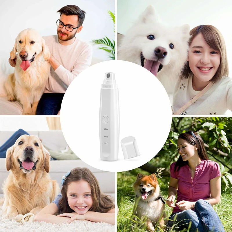 2 Speeds Electric Nail Clipper For Dogs Grooming Rechargeable Pet Nail Trimmer For Cats Cutter Dog Accessories